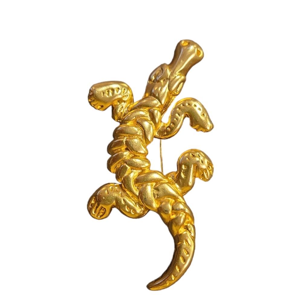 Vintage Gold Alligator Brooch
